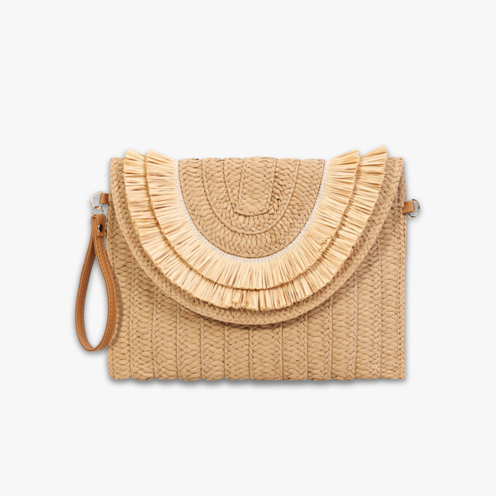 Pochette Boheme en Paille Tressee Bo Sac