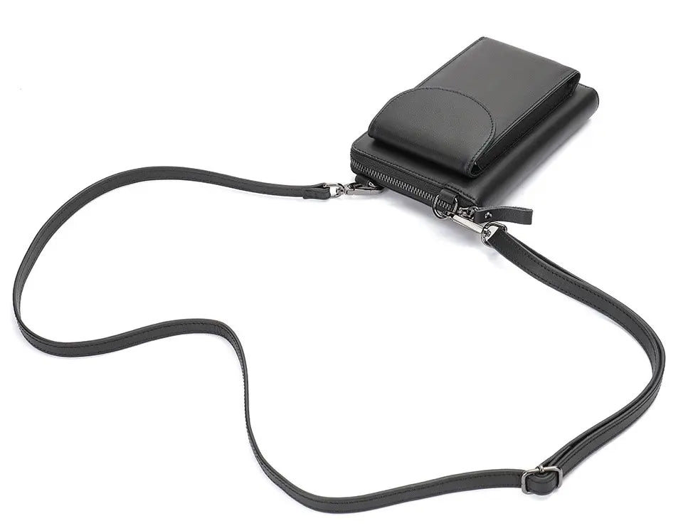 Pochette bandoulière pour homme en cuir véritable