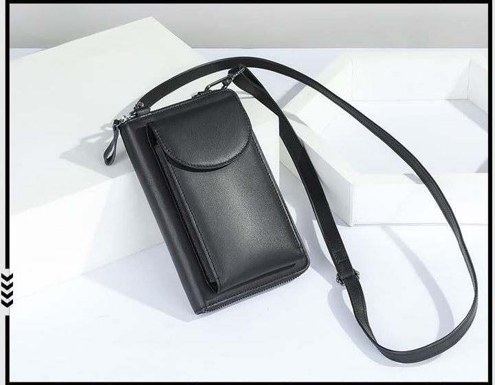 Pochette bandoulière pour homme en cuir véritable