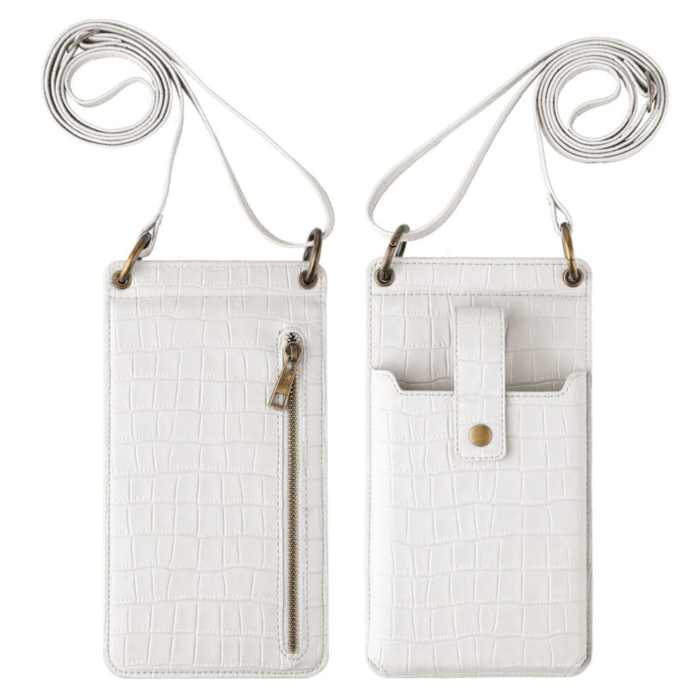 Pochette Bandoulière effet crocodile avec mirroir