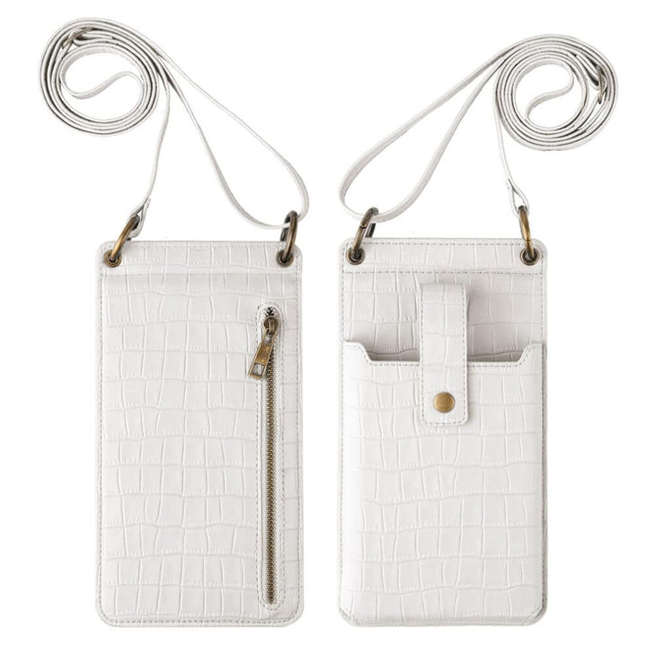 Pochette Bandoulière effet crocodile avec mirroir