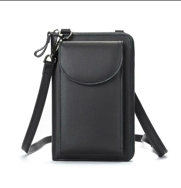 Pochette bandoulière pour homme en cuir véritable