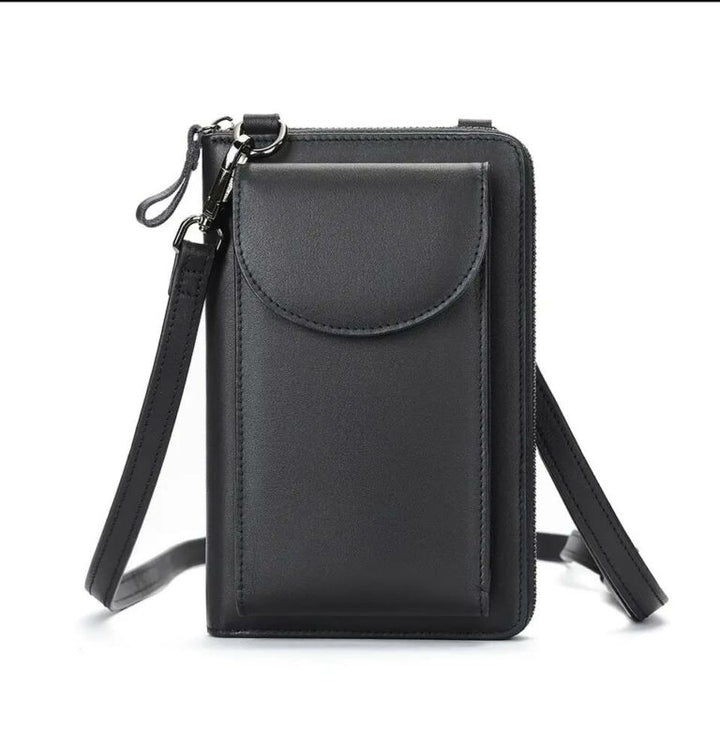 Pochette bandoulière pour homme en cuir véritable