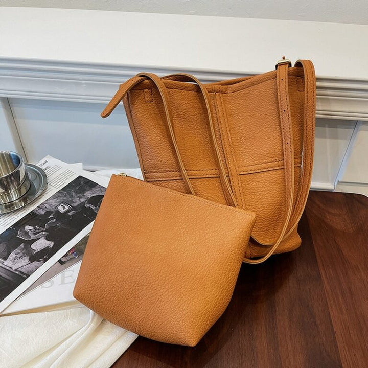Sac à Bandoulière Fourre-Tout Camel