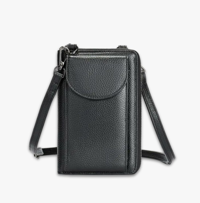 Pochette bandoulière pour homme en cuir véritable