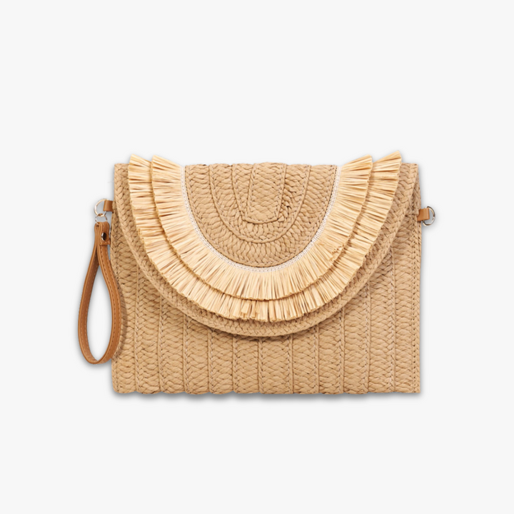 Pochette Bohème en Paille Tressée