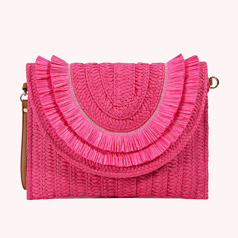 Pochette Bohème en Paille Tressée