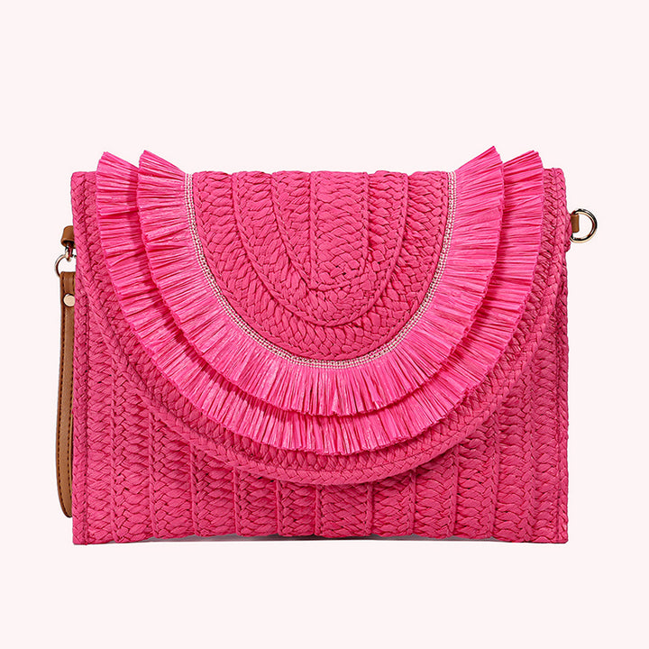 Pochette Bohème en Paille Tressée