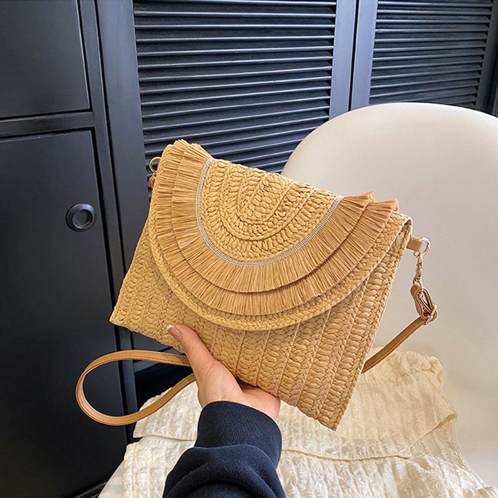 Pochette Bohème en Paille Tressée