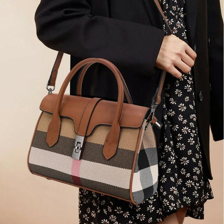 TALYAH | Sac à bandoulière en Toile et Cuir véritable