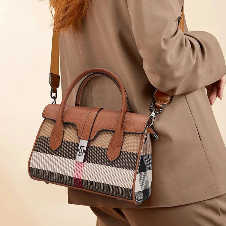 TALYAH | Sac à bandoulière en Toile et Cuir véritable
