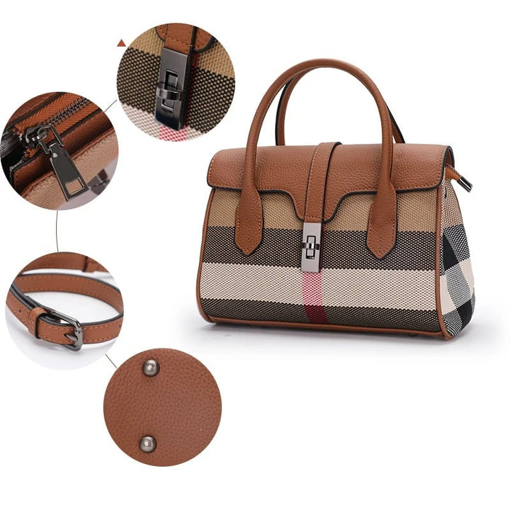 TALYAH | Sac à bandoulière en Toile et Cuir véritable