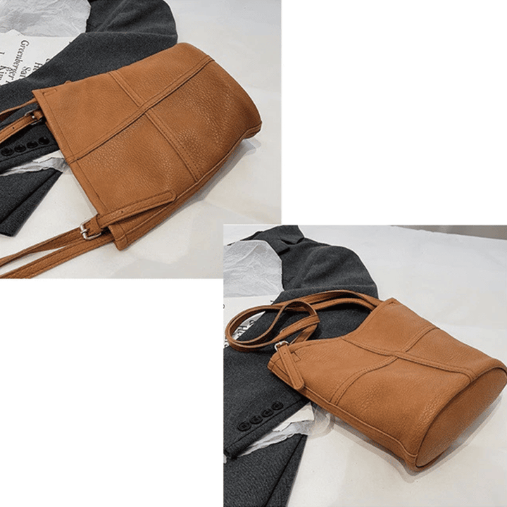 Sac à Bandoulière Fourre-Tout Camel